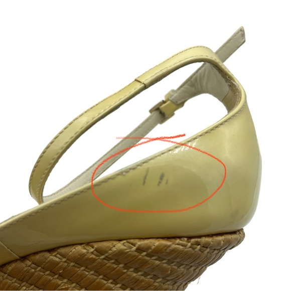 GUCCI ESPADRILLES in PALE YELLOW PATENT LEATHER - Picture 7 of 9